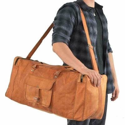 Borsa da Viaggio in Pelle da Uomo Extra Large per Bagaglio Weekend Duffel Bag