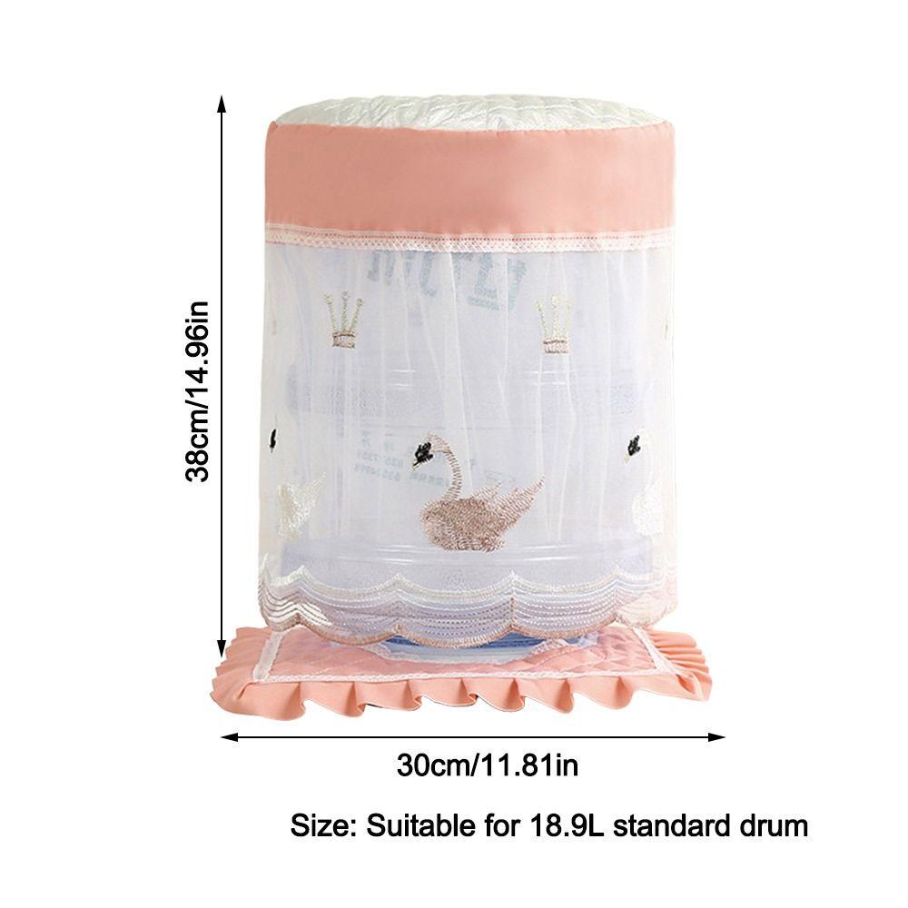 Durable Fabric Lace Mesh Water Dispenser Cover Upper Opening Dustproof Barrel Cover Reusable Water Dispenser Bucket Sleeve