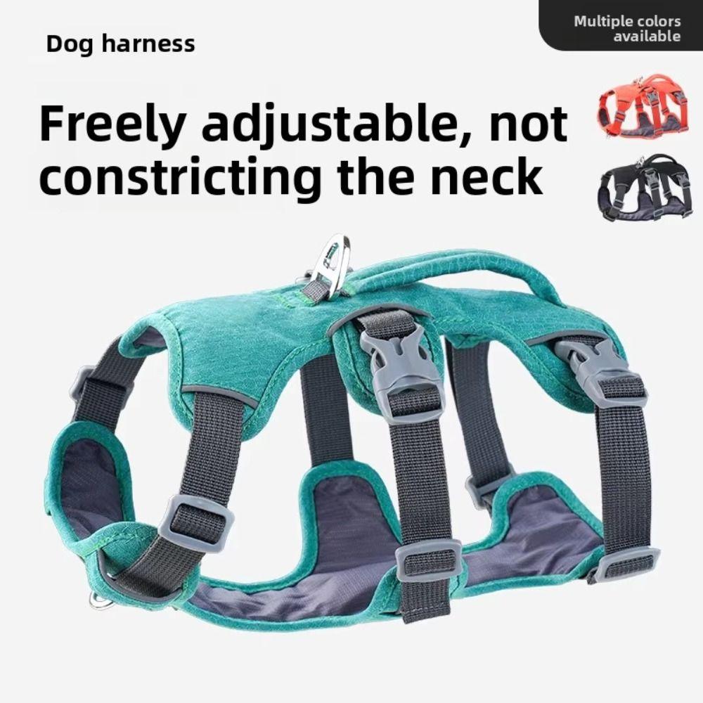 With Handle Reflective Pet Harness Reflective Vest Nylon Pet Vest Dog Harness  Bulldog Walking