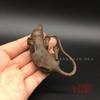 Solid Long Tail Zodiac Figurine Realistic Copper Mouse Tea Pet