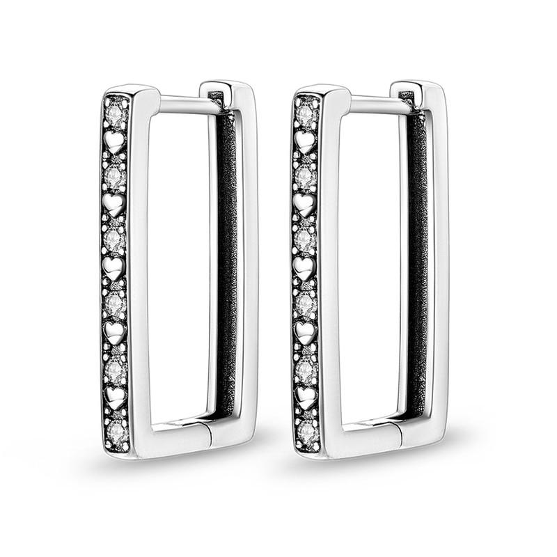 

Серьги-кольца из серебра 925 пробы U-образной формы для женщин, красочные серьги с фианитом розового золота, минималистичные U-серьги для свадьбы, вечеринки, роскошные ювелирные изделия, подарок SEE037