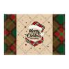 Christmas Meal Mat, Linen Snowman Checkered Printed Table Mat, Holiday Party Restaurant Decoration Insulation Mat