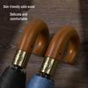 Sanhe 10-Rib Automatic Folding Umbrella with Wooden Curved Handle