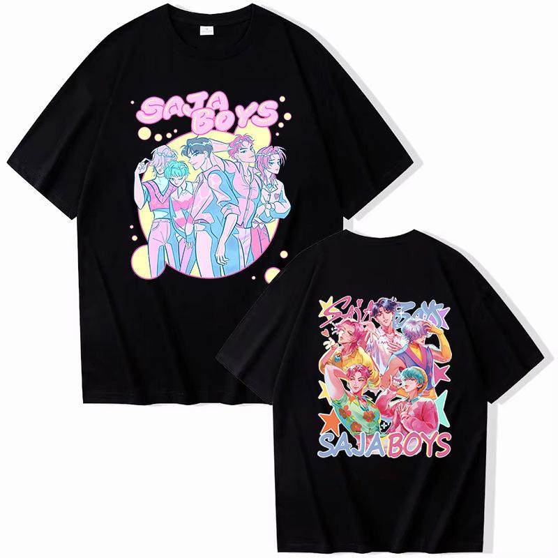 KPop Demon Hunters round neck short sleeved summer loose sports casual top EMA