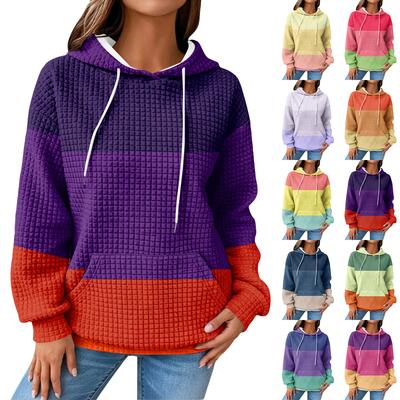Sudadera con Capucha de Punto para Mujer, Jersey de Manga Larga con Bolsillo, Holgada Casual, Sudadera Ajustada para Uso Diario/Exterior