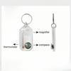 Compass Keychain Three in One Mini, Integrated Thermometer Amplification Function, Suitable for Hiking and Camping