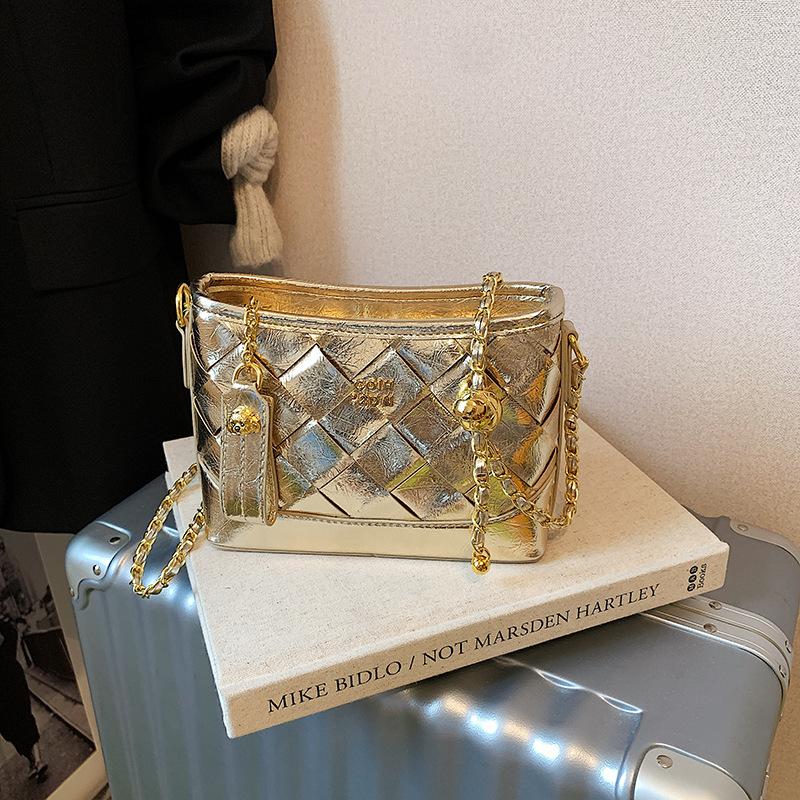 Eimertasche Damen Sommer neu modische Kette Streiftasche modisch modisch Umhängetasche Tasche