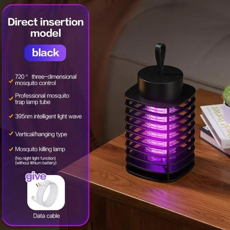 Electric Mosquito Killer Lamp Portable USB Fly Zappers Mosquito Light Household Indoor Outdoor Wall Desktop Wall Hang Dual Use