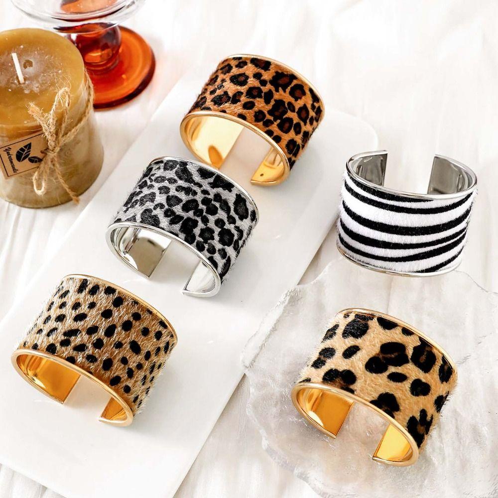 Europe American Style Wide Flocking Open Bangle Minority Design Exaggerated Bracelet  Girls