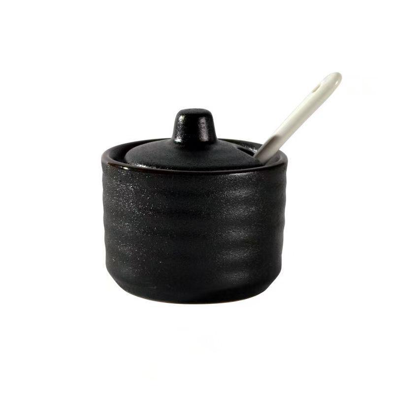 Retro Ceramic Seasoning Jars Salt and Pepper Shakers Kitchen Spice Tools Spice Organizer Jars Seasoning Box Kitchen Accessories