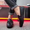 Herren Mokassins Fahrschuhe Komfort Leder Ballerinas Lässig Slipper Übergröße Farbe Weiß Erbsenschuhe Große Größe