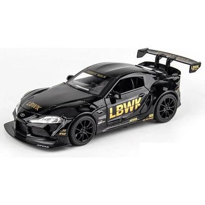 1/22 Scale Toyota Supra Sports Car Alloy Model Car Die-casting Metal Vehicle Collection Simulation Sound & Light Toy Car Gift For Boys