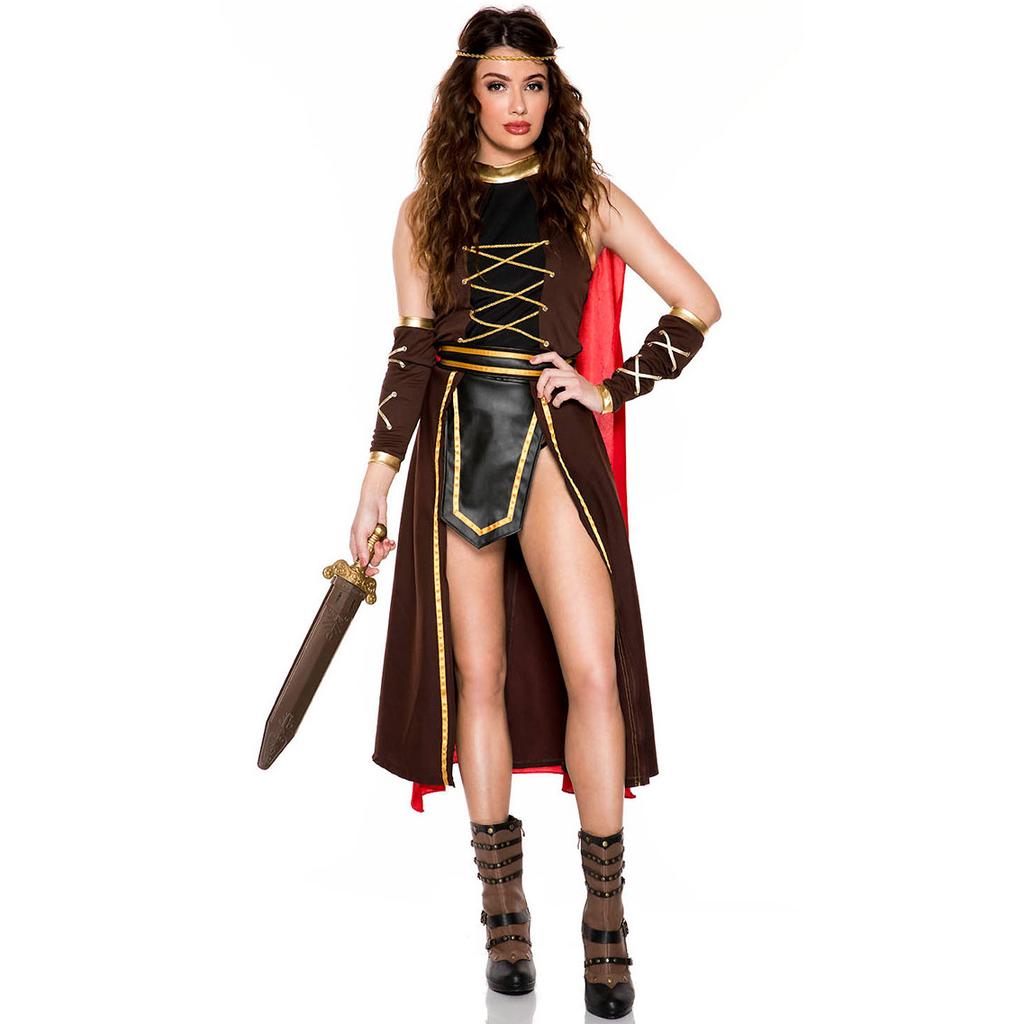 Halloween ancient roman gladiator cos female warrior costume ancient egypt carnival spartan costume