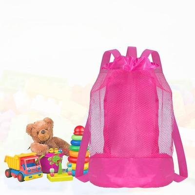 Trendy Through Transparent Mesh Backpack Lightweight Black School Bag for Travel Toiletry Beach Play Student Boys Girls