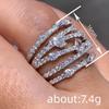 CopperMulti layer Ring for Women Female Luxury Bright Zirconia Finger Accessories Fashion Party Jewelry