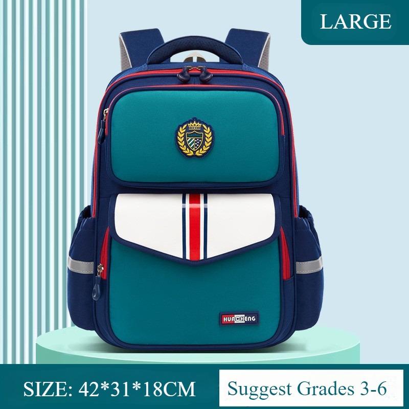 Trendy England School Bags for Primary School Students Grade 1-3-6 Scientific Spinal Protection Oxford Waterproof Backpack Unisex Multi-layer Book Bag