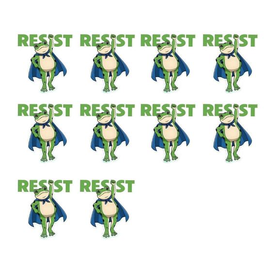 Portland Frog Protester Sticker Set Waterproof Vinyl Bumper Stickers Portland Rage Resistance Humor Frogs