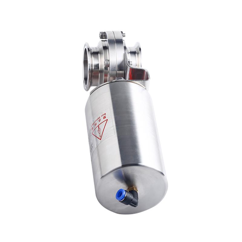 19-108mm Pipe 1.5" 2" -4" Tri Clamp 304 316L Stainless Steel Sanitary Butterfly Valve With Pneumatic actuator For Home Brew