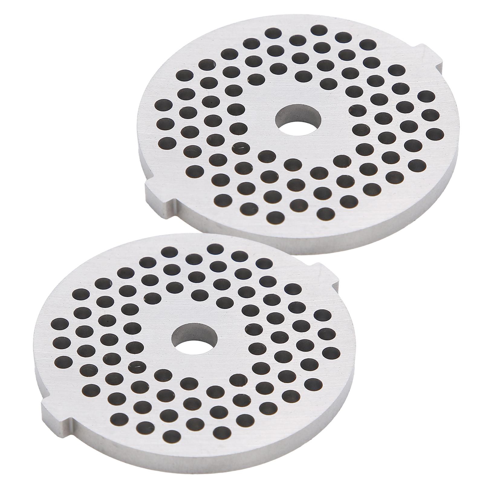 

2Pcs Electric Mincer Blade Stainless Steel Grinding Plate Round Hole for 5# B Type Grinder(3mm 56 Holes )