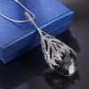 Fashion Crystal Studded Diamond Water Droplet Sweater Chain
