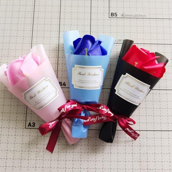 Mini Aromatherapie Seife Rosenstrauß Duftend Künstliche Konservierte Rose Blume Valentinstagsgeschenke für Frauen Freundin Mutter Ehefrau