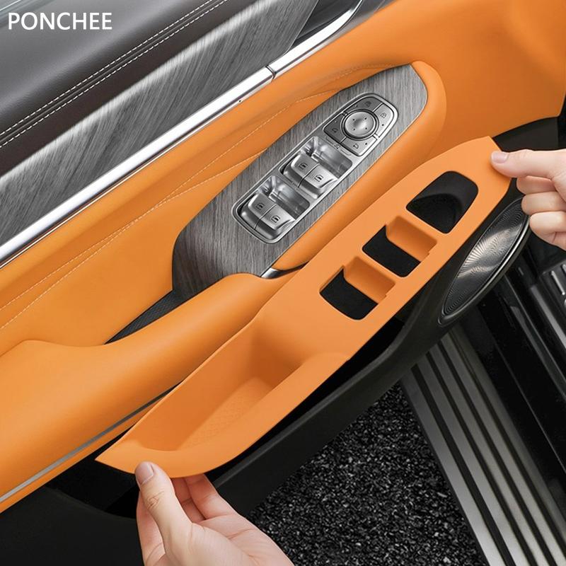 For Tank 500 2022-2026 Rising Window Panel Silicone Protective Pad Door Handle Sticker Dirt-resistant Automobile Supplies