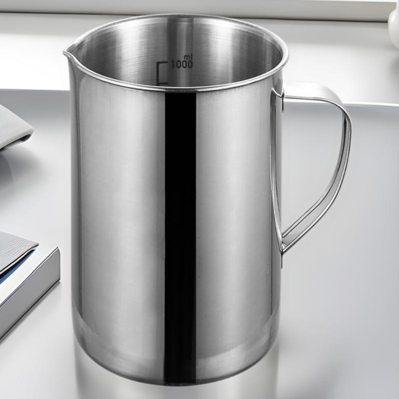 Nonrust Steel Measuring Cup With Precise Measurement Marking For Baking Cooking And Mixing Ergonomic Handle Durable Kitchen Tool