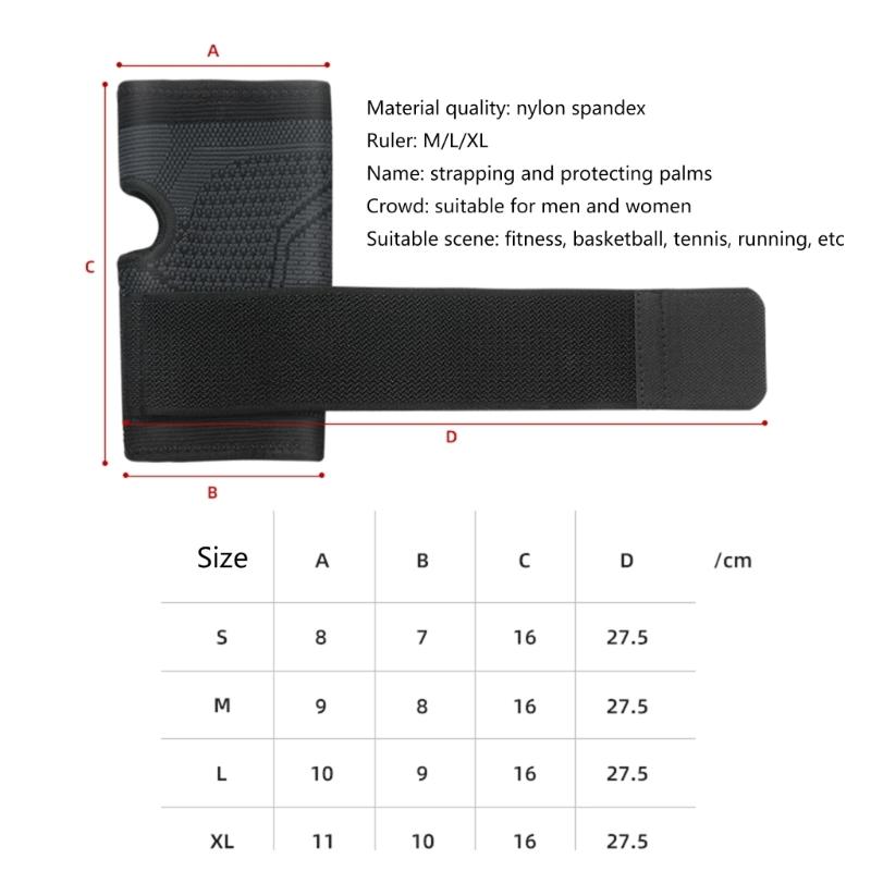 Adjustable Wrist Compression Strap Gym Wristband Weightlifting Wrap Wrist Brace Strap Knitted Wrist Guard Easy to Use