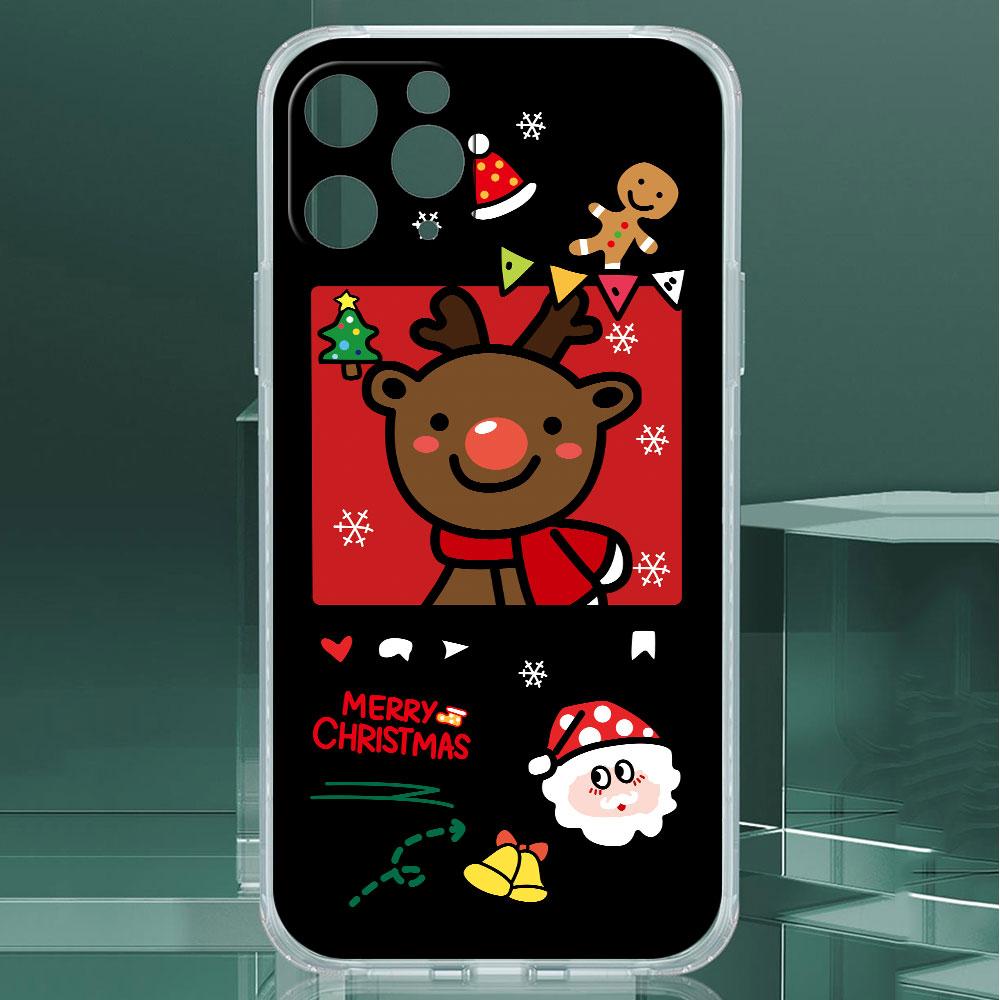 Snowman Christmas Cute Clear Case For Apple iPhone 13 11 14 12 Pro 7 8 Plus XR X XS Max 6 6S 13Pro Silicone Phone Cover