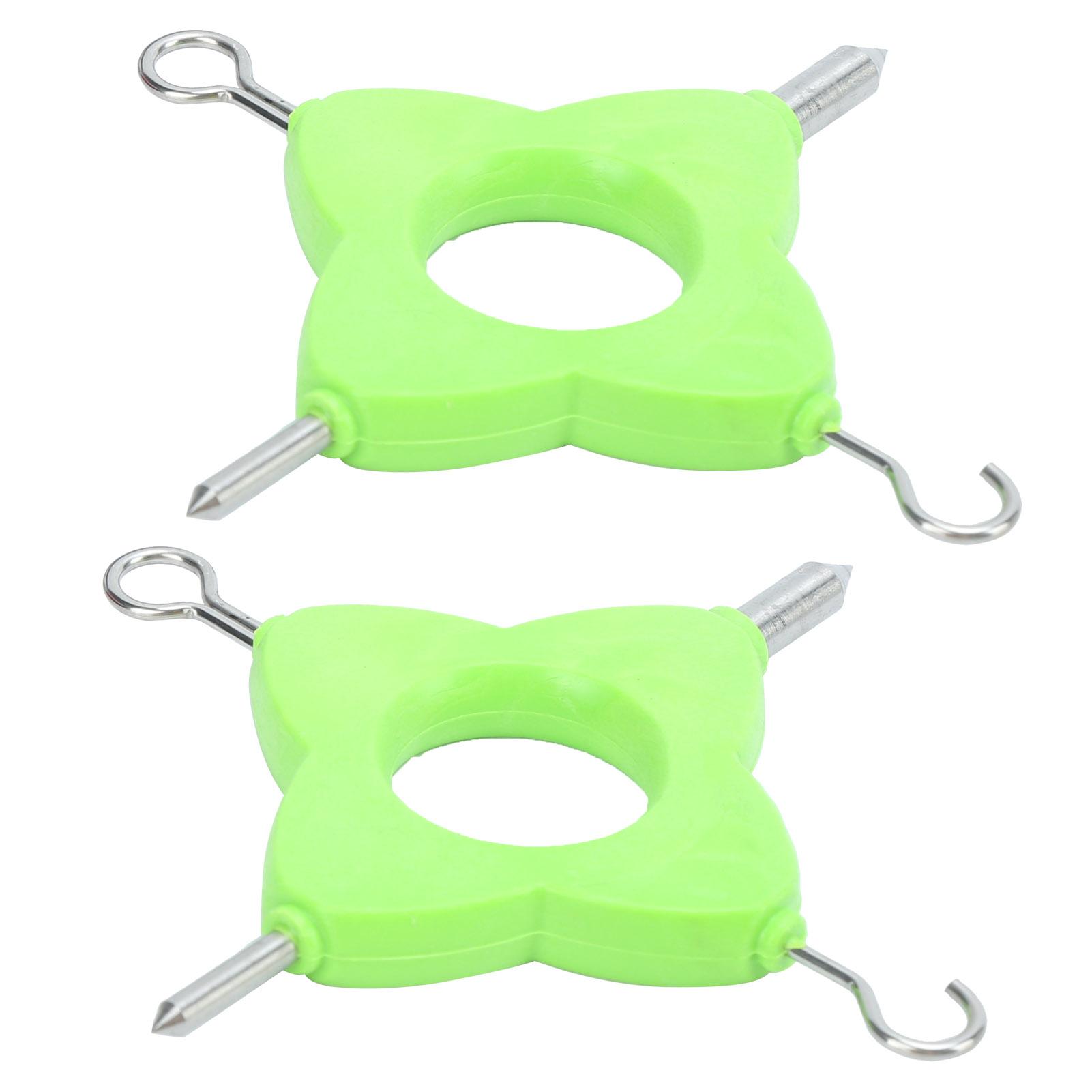 

2Pcs 4in1 Fishing Bait Needle Hook Puller Knot Tool Baiting Rigs Knottting Tool Green