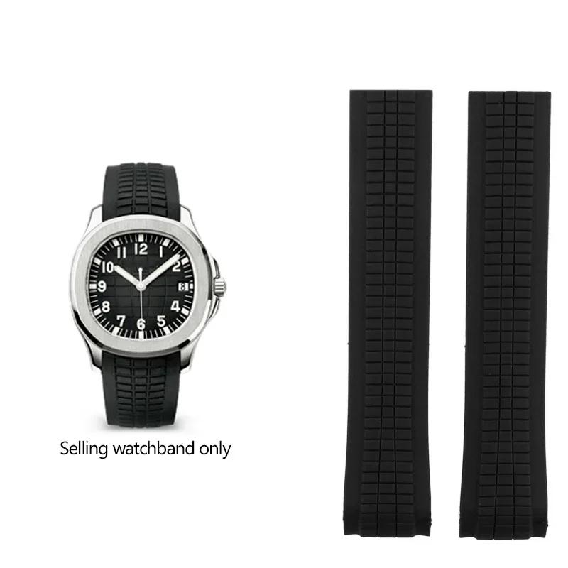 Hochwertiges Weiches Gummi-Uhrenarmband Aquanaut Passend Für Patek Philippe Silikon 5164A 5167A 5168A Faltschließe Uhrenarmband 21mm