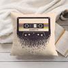 Vintage Retro Cassette Tape Cushion Cover Short Plush Double-Sided Printing Home Machine Washable In Warm Winter Pillow Cover