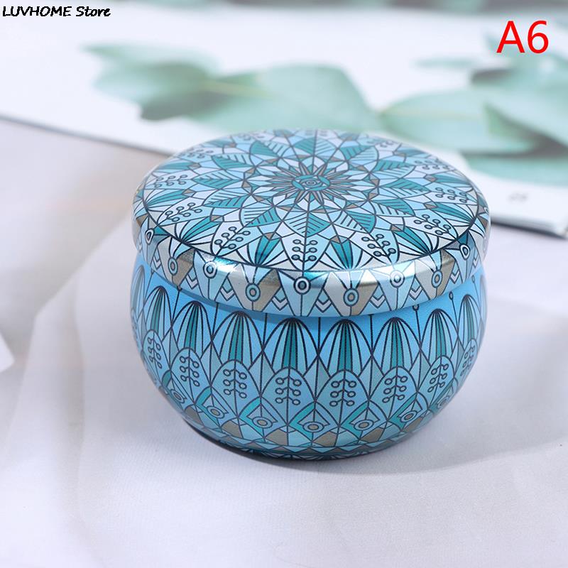 Retro Luxury Candle Jars Holder Storage Case Empty Tin Box Round Container with Lid Small Diy Candle Making Wedding Sweet Gifts
