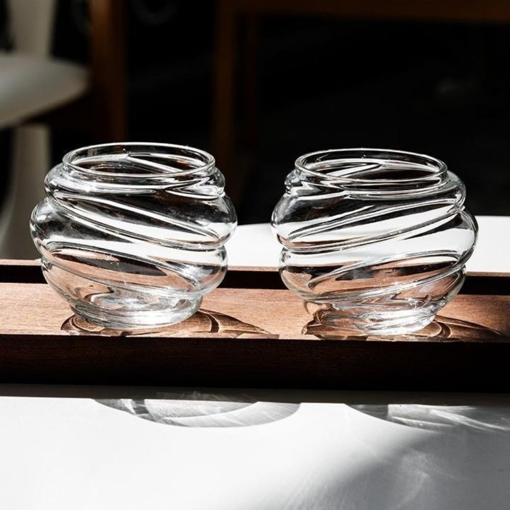 2PCS Heat-resistant Coffee Cups Transparent Tea Tasting Cups Cocktail Cups Juice Cups  Home Bar 2PCS