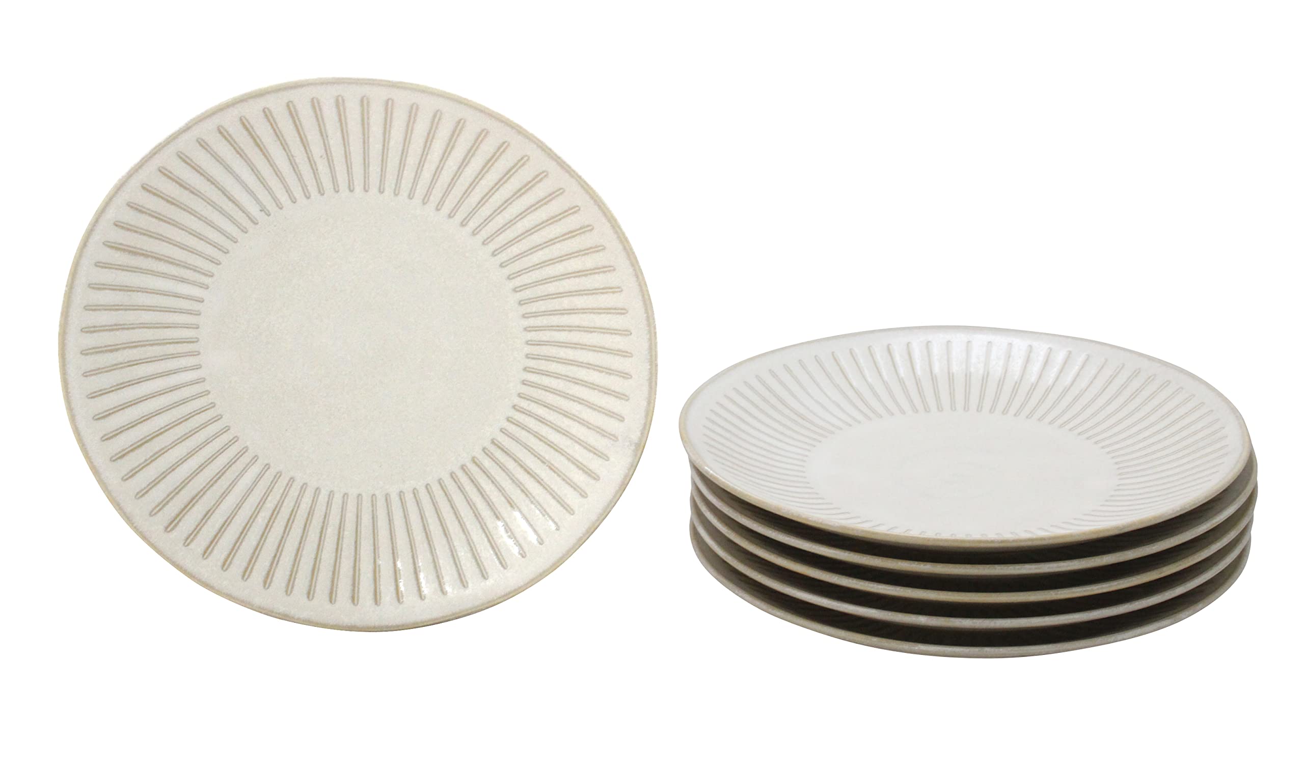 

Castle Enterprise Old House Cafe Series: Lightweight, 23cm Diameter Plates in Matte Titanium White, Set of 6, Perfect for Any Dish