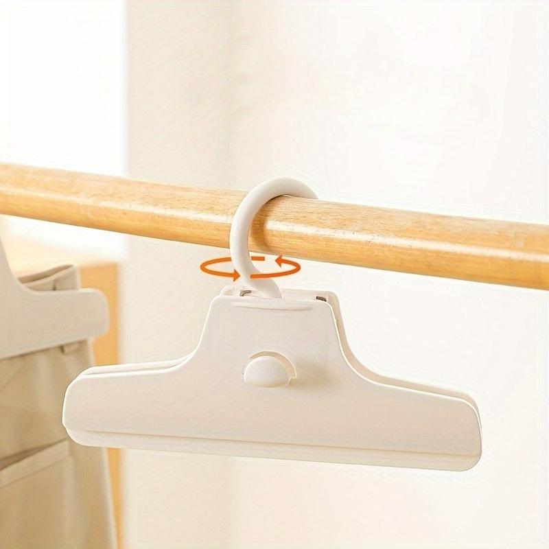 4Pcs Seamless Trouser Clips - Crease-Resistant Durable Plastic Pants Hangers with Ergonomic Design,Space-Saving Wardrobe Storage