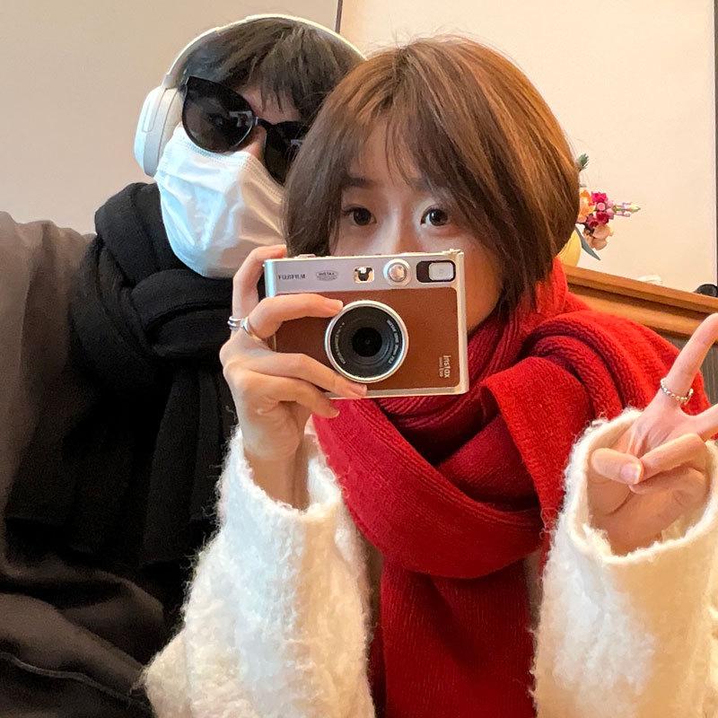 Christmas Series New Red Atmosphere Scarf Collection Women's Winter Wind Advanced Autumn and Winter Warm Scarf