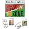 Vintage Pizza Metallschild Pepperoni Pizza Bestes der Stadt Schild Wanddeko für Zuhause Pub Café Club Kunstdekoration 8x12 Zoll