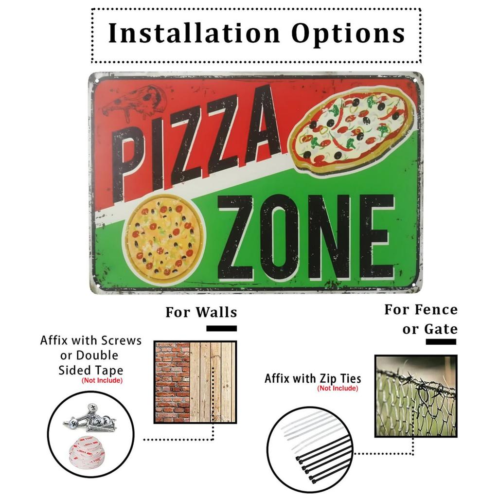 Vintage Pizza Metallschild Pepperoni Pizza Bestes der Stadt Schild Wanddeko für Zuhause Pub Café Club Kunstdekoration 8x12 Zoll