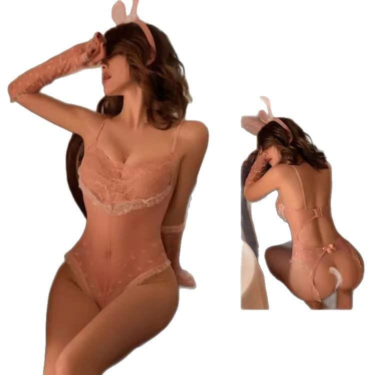 Aishangyou's New Sexy Underwear Bunny Girl Uniform Open Crotch Free Backless Temptation Teasing Passion Suit