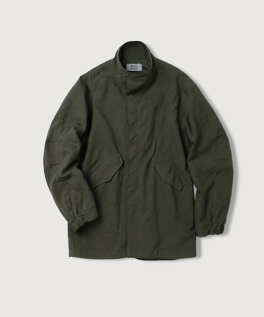 Mood Inside Woman Stand High-Neck Half Field Jacket