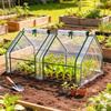 Greenhouse with Zippered Window, Winter-Proof Foil Greenhouse Made of Steel, 180 x 90 x 90 cm, Transparent