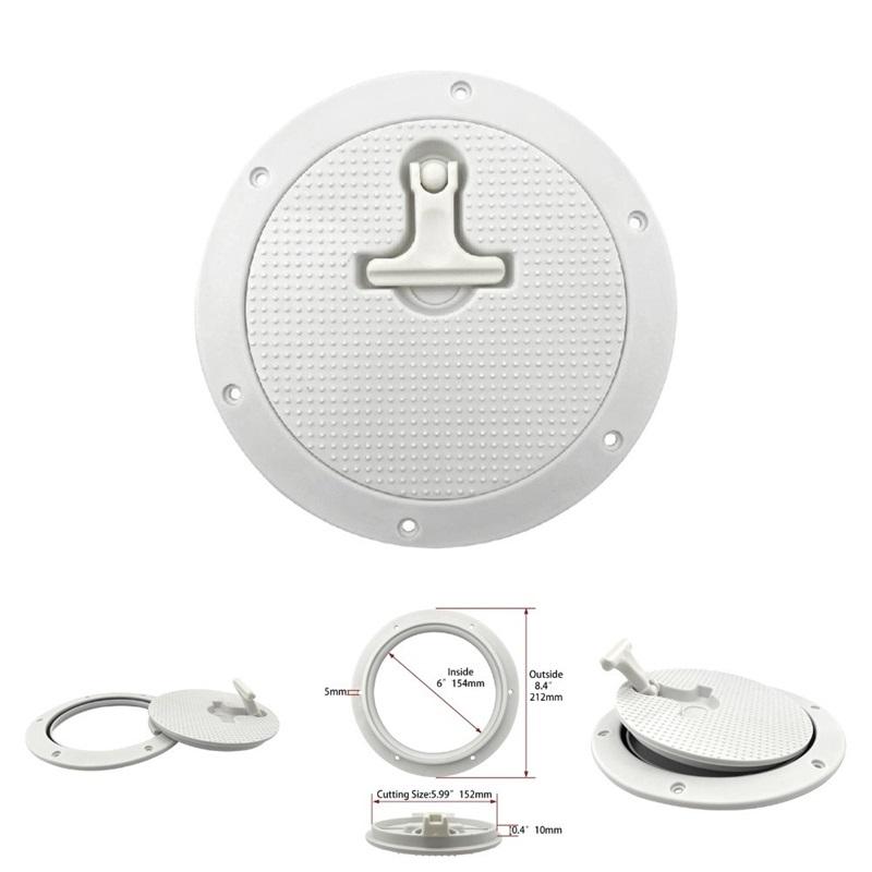 6-inch Marine Hatch Cover with T-shaped Towing Ring, Suitable for Deck Hatches with Rotating Handles and Panels