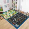 Kids Car Rug, Race Track Playmat Rugs for Cars, Road Traffic Carpet for Playroom Fun City Life Map Toy Play Mat for Bedroom Boys