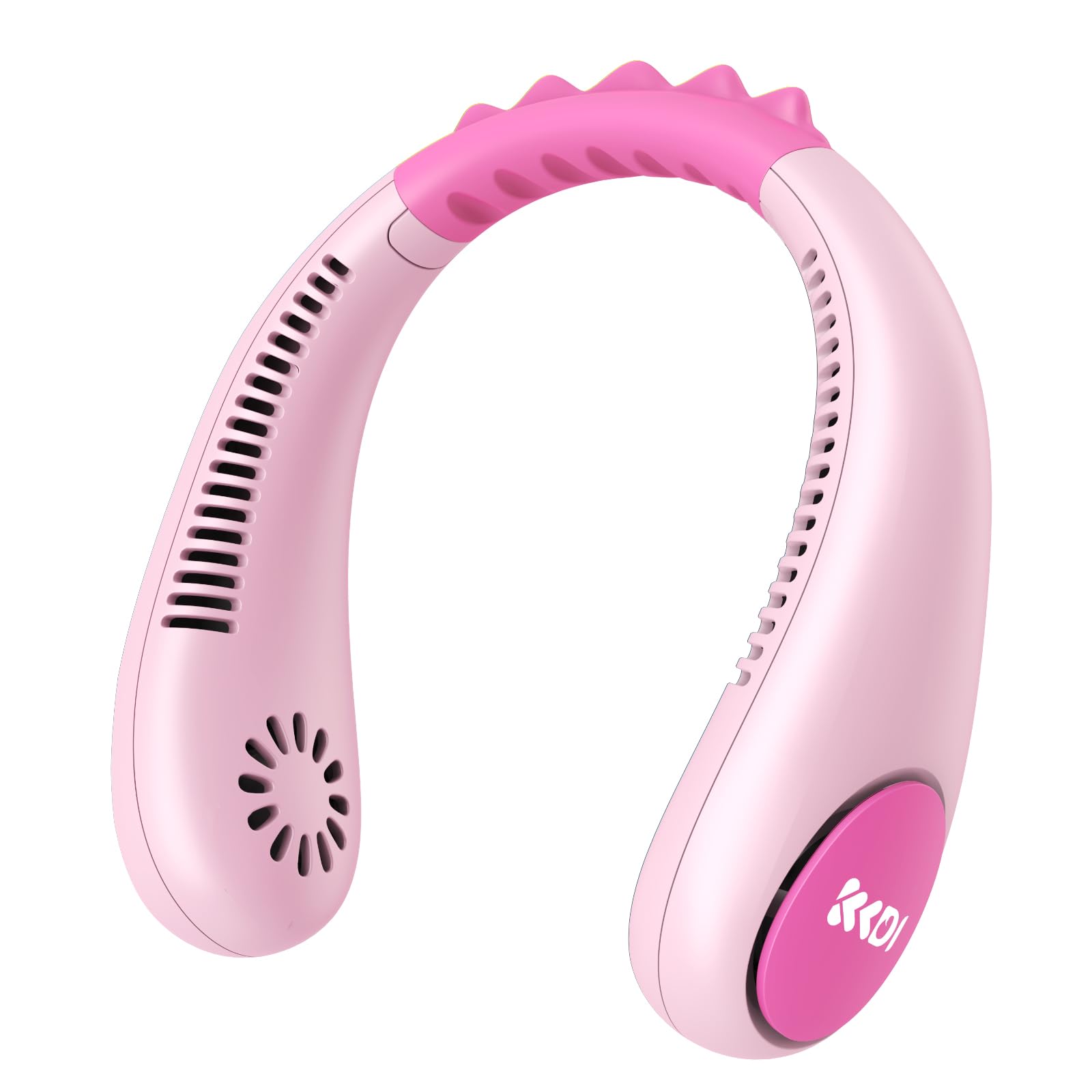 

Ausic Neck Portable Neck Airflow Strong Instant Lightweight Cooling Portable Fan for Quiet Compact Mini Adjustable Frees Up Both Easy to 2600mAh Large рожевий