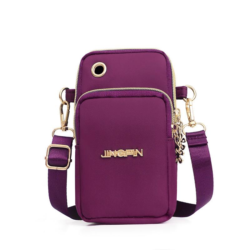 Nye avslappede vanntette crossbody-vesker i nylon for kvinner, messenger-skulderveske, liten damehåndveske til mobiltelefon, lommebøker, sportsveske