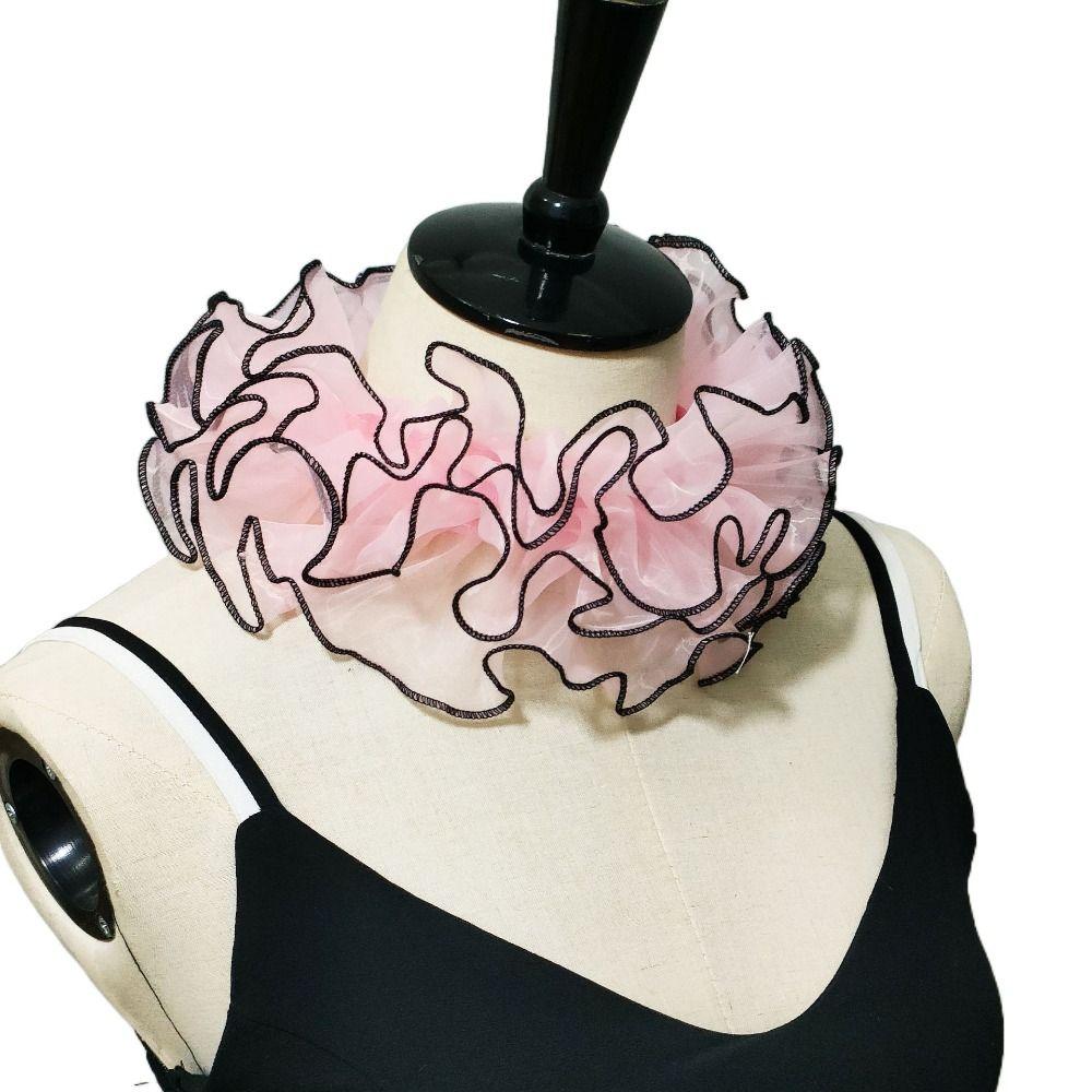 Detachable False Collar Layered Design Necklace Shawl Clown Neck Collar  Cosplay Accessories