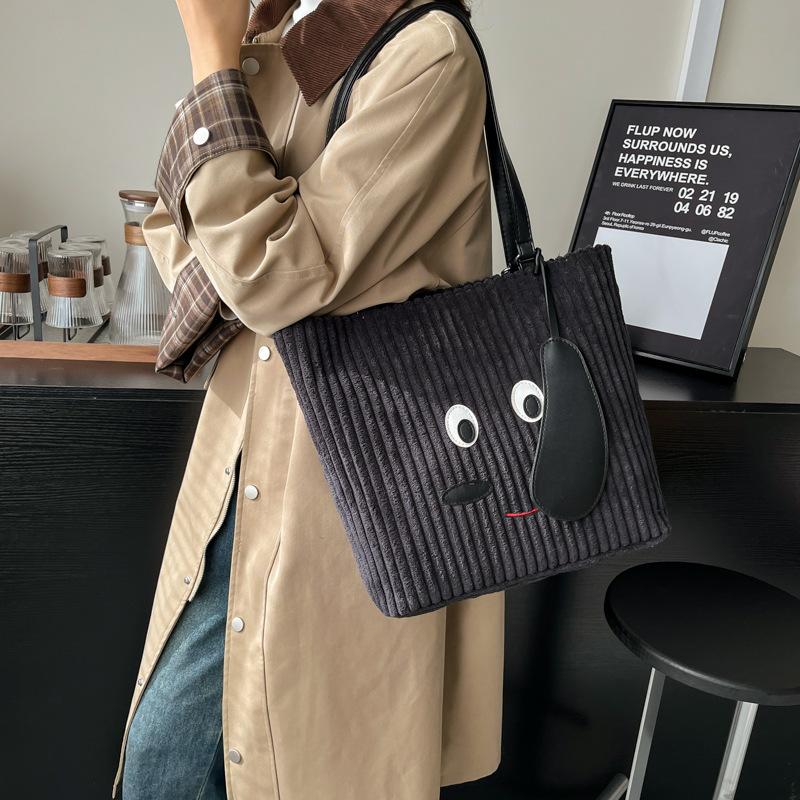 Fashion plush tote bag women's autumn and winter 2025 new fashion college style backpack large capacity backpack