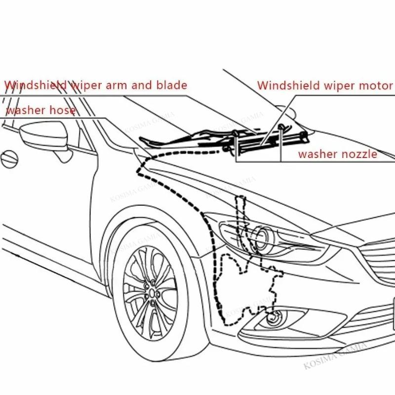 2M Car Wiper Blade Pipe Windshield Wiper Tube with 18Pcs T/Y/I Type Splitter Windshield Washer Hose Connector Windshield