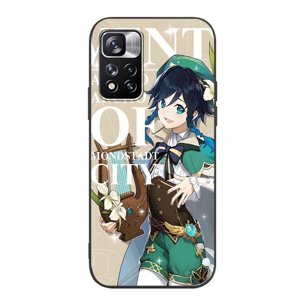 

Barbatos Genshin Impact Case for Xiaomi Redmi 10A 10C 9C 12C 9A 9i 10 12 9 Prime 9T K40 Pro Black Soft TPU Mobile Phone Cover Redmi K40 Pro